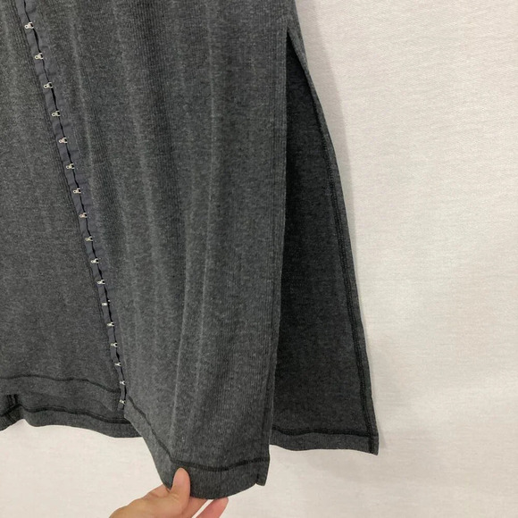 We the Free Dark Gray Drop Needle Rib Venice Tunic Dress Medium - Picture 6 of 12
